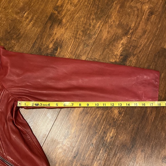 Lucky Brand Red Leather Moto Jacket - Picture 7 of 7